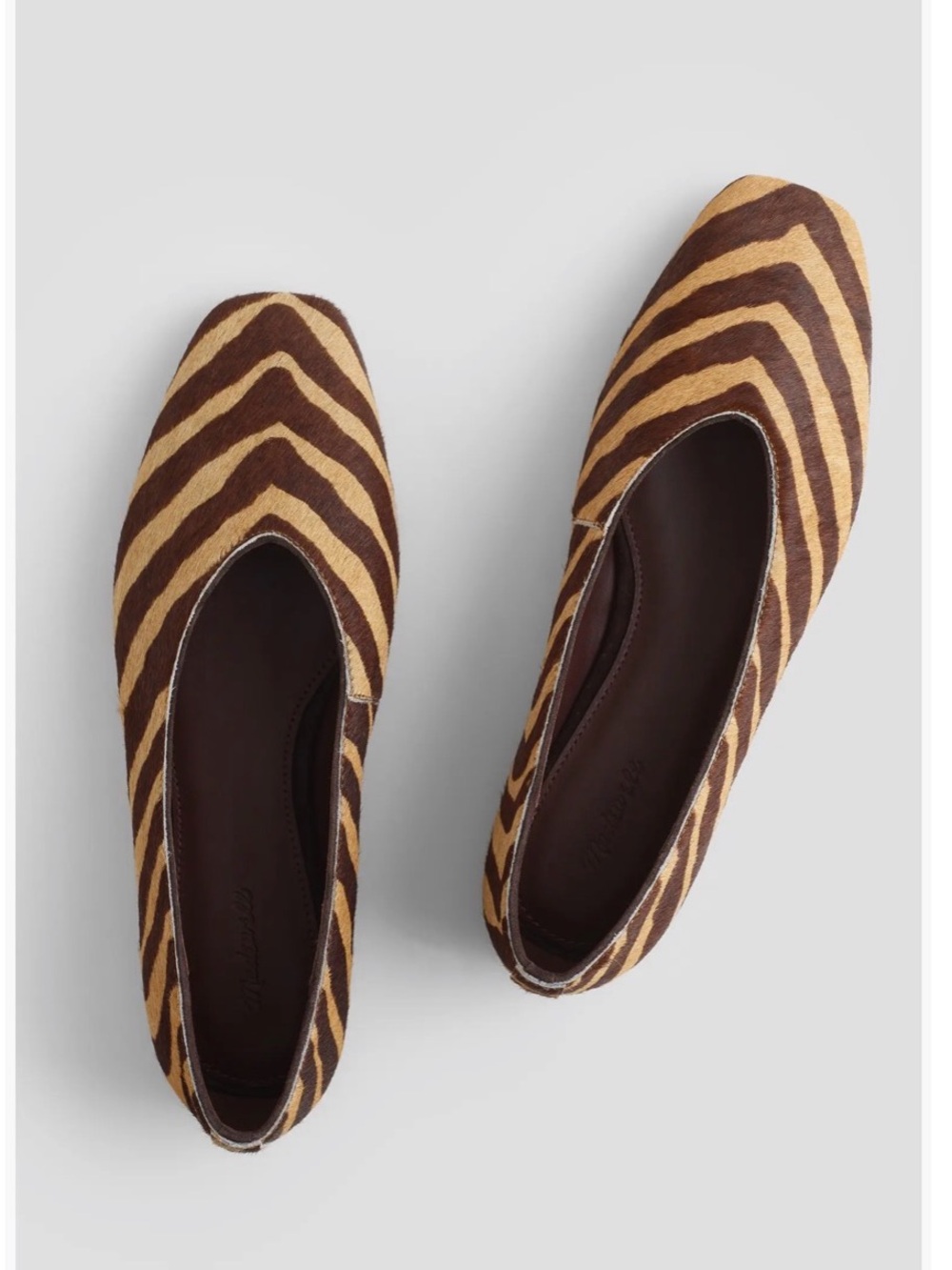 Madewell Mylie calf hair ballet flag brown camel animal print 8